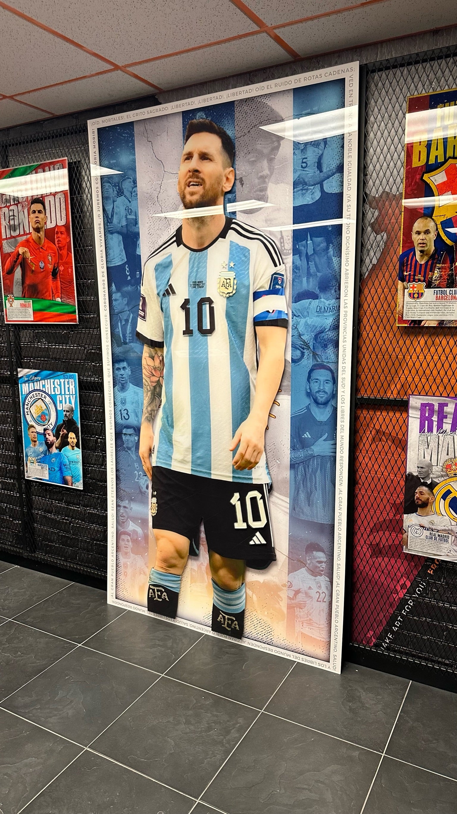 Messi: The LEGEND 3D ACRYLIC Hanging Wall Art Decor Soccer